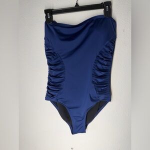 Vince Camuto Navy One-Piece halter Swimsuit with removable strap, I love offers